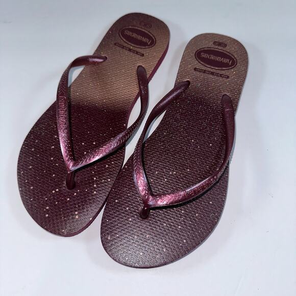 Havaianas Flip Flops Women's 9/10 (39/40) Slim Gloss Style Beach Pool and Resort - Picture 1 of 8